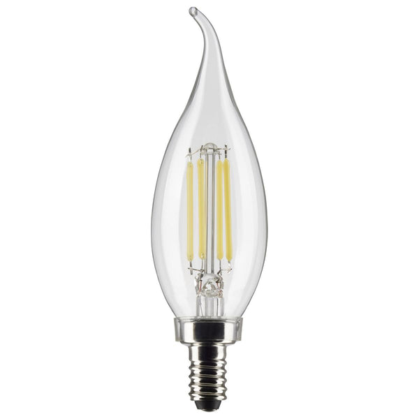 40W LED FILAMENT CHANDELIER CANDLE BASE TURN TIP CLEAR 27K