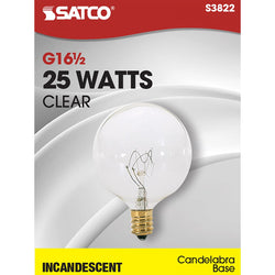 G16 25W 1/2 CAND CLR