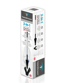 TOILSHB101-Revolutionary Plunger, Squeegee, Clog Remover, Drain Cleaner, Bathroom Toilet Dredge Tool, Stainless Steel Handle with Caddy Holder