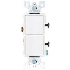 NAI BRAND DOUBLE ROCKER DECORA SWITCH 15A.WHITE =(L-5634W)