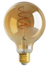 S9968-LED SATCO VINTAGE 4.5W=25W G30 AMBER MED BASE 2000K 240 LUMENS 120 VOLT
