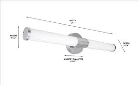 HYA-VL02-24IN25W-CCT-NK-LED VANITY LIGHT (ROUND CYLINDER TYPE) 24" 25W CCT
