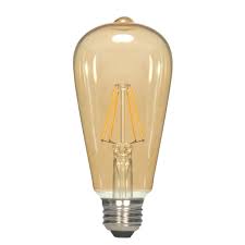 S9578-LED SATCO VINTAGE 4.5W=40W ST19 TRANSPARENT AMBER MED BASE 2000K 350 LUMENS 120 VOLT