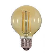 S9584-LED SATCO VINTAGE 4.5W=40W G25 AMBER MED BASE 2000K 380 LUMENS 120 VOLT