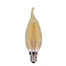 S9987-LED SATCO VINTAGE 3.5W=40W FLAME TIP CFA AMBER CAND BASE 2000K 300 LUMENS 120 VOLT