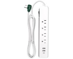 GG-1462USBC-POWER STRIP 6FT CORD, 4 OUTLET W/ 2 USB PORTS USB-A AND USB-C