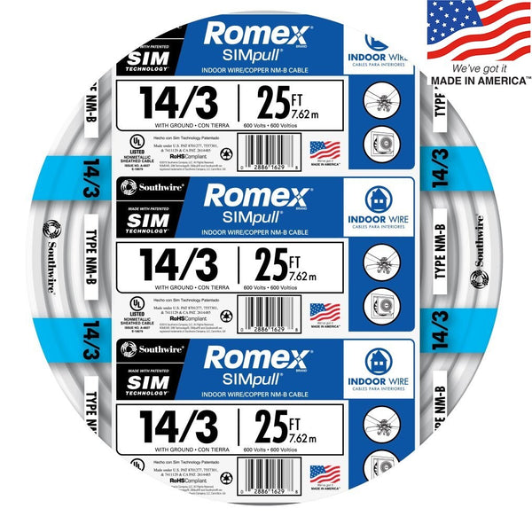 ROMEX 14/3 025' NMB