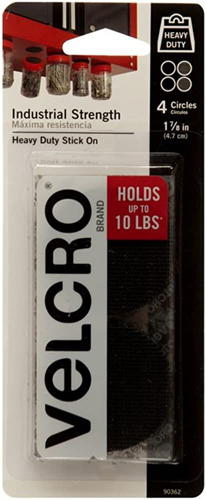 VELCRO COINS 1-7/8" BLACK PK/6