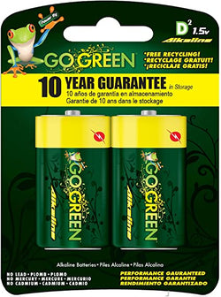 GO GREENE D-2 ALKALINE BATTERIES