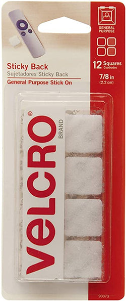 VELCRO SQUARES WHITE PK/6