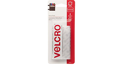 VELCRO STICKY BACK WHITE STRIPS (PK.6)