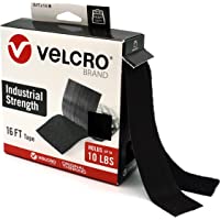 BLACK 15' X 2' H.D VELCRO (PK.3) INDUSTRIAL